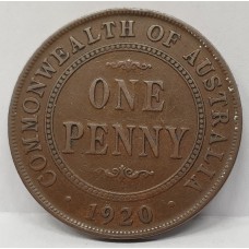 AUSTRALIA 1920 . PENNY . DOUBLE DOT . VERY VISIBLE DOTS